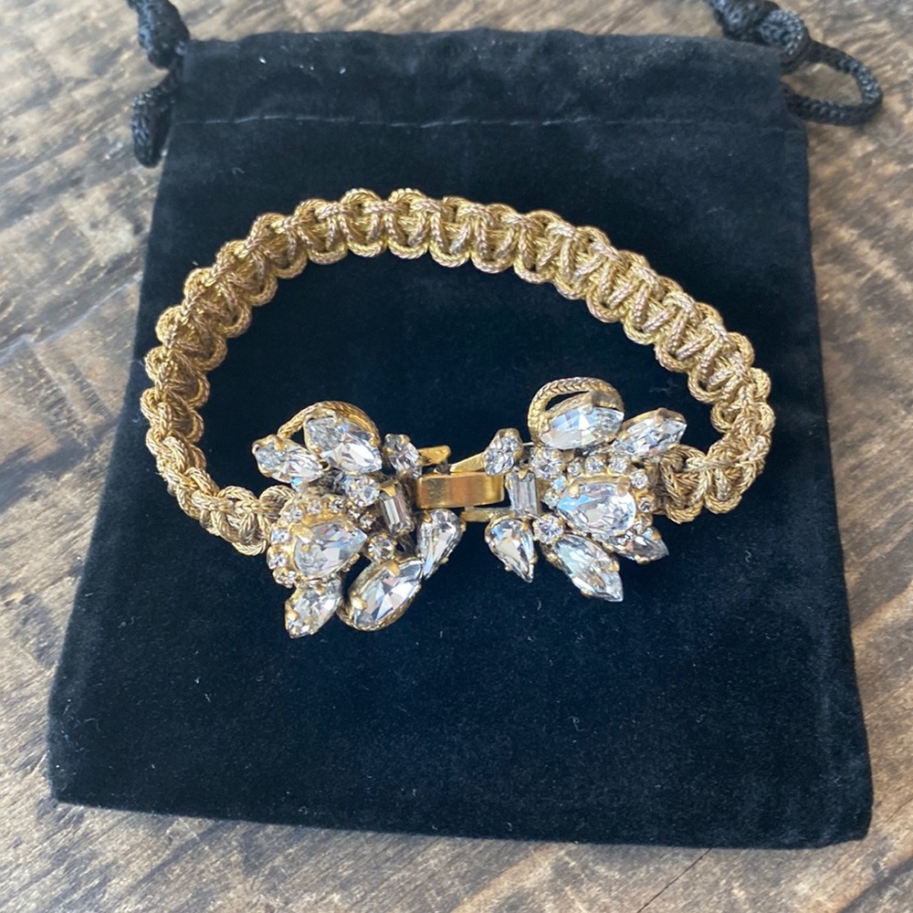 Erickson Beamon gold tone braided wire bracelet